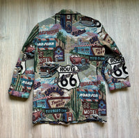 Vintage 90s Hamilton Route 66 / Travel Tapestry Blazer (Women's Medium)