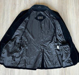 Vintage 80s Black Crushed Velvet Blazer / Sport Coat (Womens XS/S)