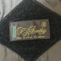 Vintage 80s Black Crushed Velvet Blazer / Sport Coat (Womens XS/S)
