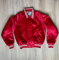Vintage 80s The Watering Hole Bar Satin Windbreaker/ Bomber Jacket (Mens L/XL)