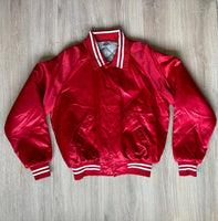 Vintage 80s The Watering Hole Bar Satin Windbreaker/ Bomber Jacket (Men’s L/XL)