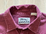 Large - Classic Wrangler / Jaguar Solid Maroon Western Pearlsnap Thick Workwear Shirt