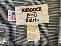 2X - Vintage 90s Ruddock Black & Gray Herringbone / Plaid Pearlsnap Shirt