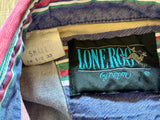 Sm/Med - Vintage 90s Lone Roo by Roper Pastel Striped Cotton Western Button-Up Shirt
