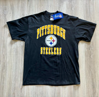 Med/Lrg - Vintage 90s Pittsburgh SteelersFootball T-Shirt (NWT - Circa 1994)