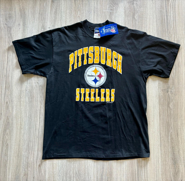 Med/Lrg - Vintage 90s Pittsburgh SteelersFootball T-Shirt (NWT - Circa 1994)