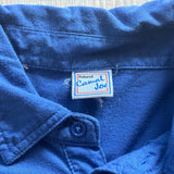 Large - Vintage 80s Casual Joe Ribbed Short Sleeve 1/4 Button Up Polo / Leisure Shirt