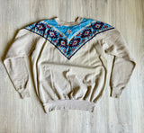 Vintage 80s Pannill Aztec / Southwestern Bandana Sweatshirt (Women’s M/L)
