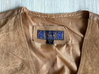 Classic Suede Brown Leather Western Vest (Size M/L)