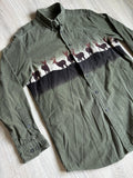 Med/Lrg - Vintage 90s Woolrich Olive Green Deer / Hunting Button Up Shirt