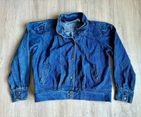 Medium - Vintage 80s Womens Jean Jacket / Denim Coat