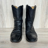 Size 13 Justin Black Roper Cowboy Boots