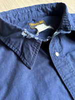 3X - Vintage 90s Rustler by Wrangler Blue / Aztec Pearlsnap Short Sleeve Western Shirt