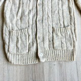 Small - Vintage 80s Sears Cream Wool Cardigan / Button Up Sweater