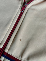 Medium - Vintage 80s ATB Beige/Maroon Zip Up Track Jacket
