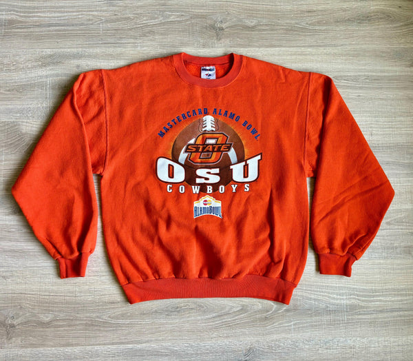 Medium - Y2K Oklahoma State Cowboys 2004 Orange Alamo Bowl Sweatshirt
