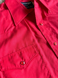 Sm/Med - Vintage 80s Wrangler Solid Red Pearlsnap Western Shirt