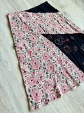 Vintage 50s Floral Print / Western / Rockabilly / Chain Stich / Pin-Up Skirt- Small