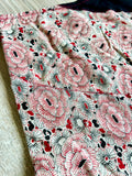 Vintage 50s Floral Print / Western / Rockabilly / Chain Stich / Pin-Up Skirt- Small