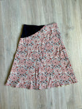 Vintage 50s Floral Print / Western / Rockabilly / Chain Stich / Pin-Up Skirt- Small