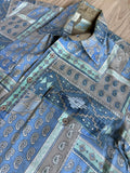 Medium - Vintage 90s Roper Southwest / Paisley Print Button Up Western Shirt