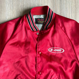 Vintage 80s Red Satin Windbreaker/ Bomber Jacket (Medium)