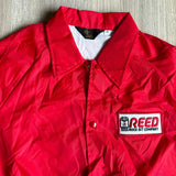 Vintage 70s/80s Sir-Jac Reed Tool / Oilfield Red Windbreaker Jacket (Size Large)