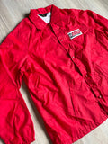Vintage 70s/80s Sir-Jac Reed Tool / Oilfield Red Windbreaker Jacket (Size Large)