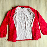 Vintage 70s/80s Sir-Jac Reed Tool / Oilfield Red Windbreaker Jacket (Size Large)