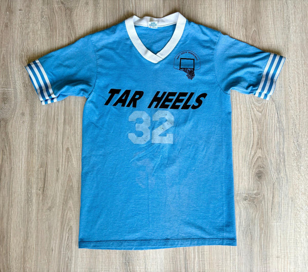 Small - Vintage 80s North Carolina Tarheels Youth League Jersey / Ringer T-Shirt