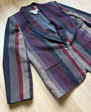 Vintage 80s Inner Visions Purple/Gray/Navy Striped Blazer (Womens M/L)