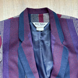 Vintage 80s Inner Visions Purple/Gray/Navy Striped Blazer (Womens M/L)