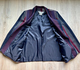 Vintage 80s Inner Visions Purple/Gray/Navy Striped Blazer (Womens M/L)