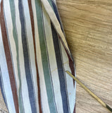 L/XL - Vintage 90s Wrangler White/Green/Maroon Striped Western Pearlsnap Shirt