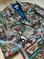 Vintage 90s Hamilton Route 66 / Travel Tapestry Blazer (Women's Medium)