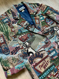 Vintage 90s Hamilton Route 66 / Travel Tapestry Blazer (Women's Medium)