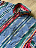 L/XL - Vintage 90s Wrangler Serape / Southwestern Striped Button Up Western Shirt