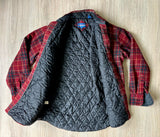 Medium - Vintage 80s Windbreaker Quilt Lined Plaid Western Button Up Shacket / Shirt / Jacket