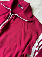 Med/Lrg - Vintage 80s JC Penny Maroon/White  Zip Up Track Jacket