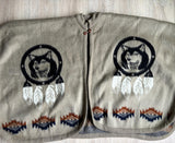 Women's Classic Southwestern / Wolf Blanket Mohair Cape / Shawl