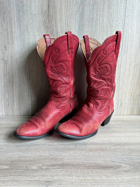 Womens 8.5 B Ariat Faded Red Cowboy Boots