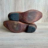 Women's Size 7.5 Old West Brown Leather Snip Toe Cowboy Boots