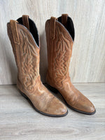 Women's Size 8D Laredo  Brown Leather Cowboy Boots