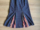 Sm/Med - Vintage 70s Red White and Blue Polyester Dress