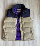 Med/Lrg - Classic Patagonia Two-Tone Beige/Navy Puffer Vest