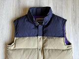 Med/Lrg - Classic Patagonia Two-Tone Beige/Navy Puffer Vest
