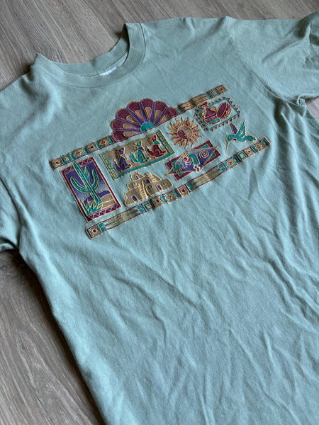 Sm/Med - Vintage 90s Southwestern Puff Paint T-Shirt