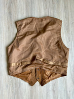 Classic Suede Brown Leather Western Vest (Size M/L)