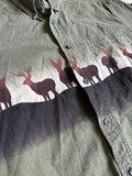 Med/Lrg - Vintage 90s Woolrich Olive Green Deer / Hunting Button Up Shirt