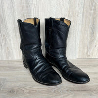 Size 13 Justin Black Roper Cowboy Boots